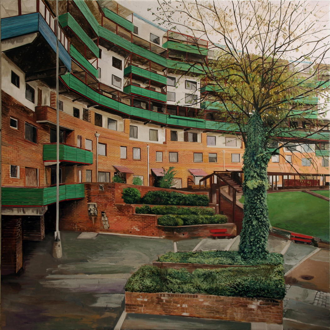 Yves Bélorgey Byker Wall (3) Architecte: Ralph Erskine Construction: 1973-78 Newcastle-upon-Tyne Novembre 2006 Huile sur toile