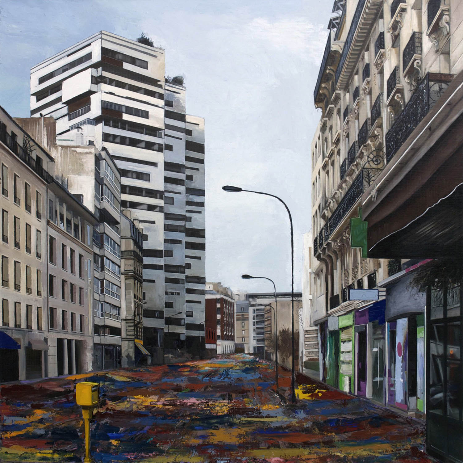 peinture ville immeuble