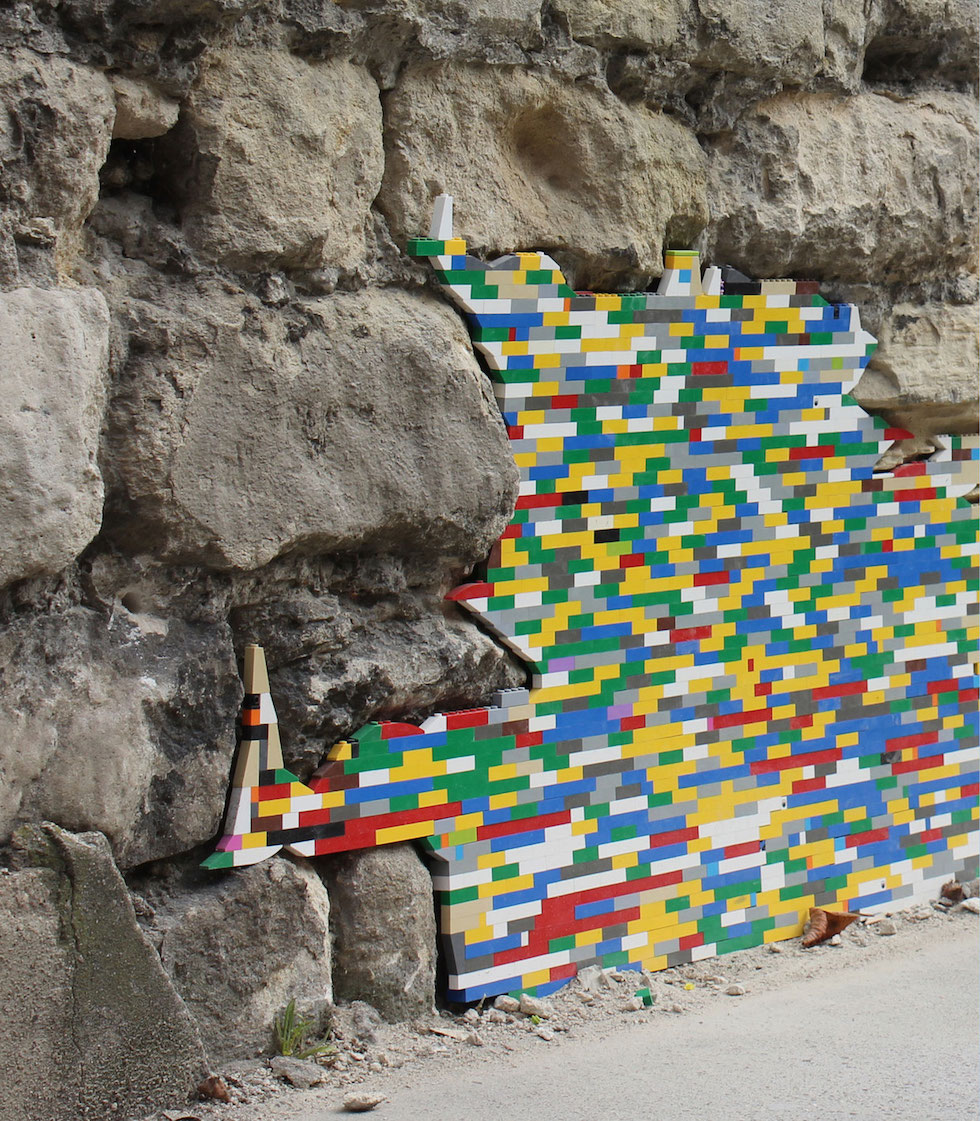 cubes legos ville mur